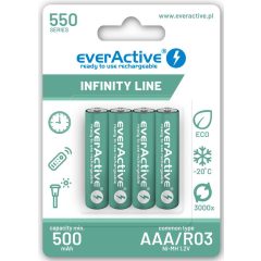    everActive R03/AAA Ni-MH 550 mAh rechargeable batteries ready to use, 4 pc