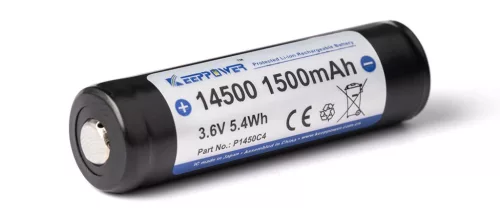 Keeppower 3.7V Li-ion baterie s PCB ochranou 14500 – 1500mAh, 3.6V P1450C4