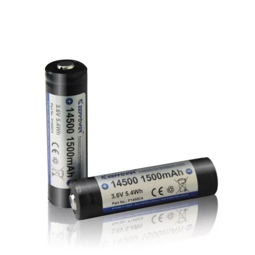 Keeppower 3.7V Li-ion baterie s PCB ochranou 14500 – 1500mAh, 3.6V P1450C4