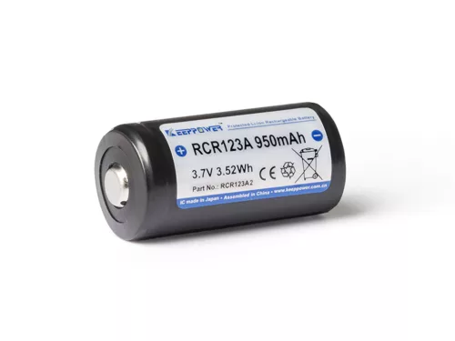 Keeppower RCR123A2 16340 - 950mAh, 3,6V - 3,7V chráněný Li-ion akumulátor