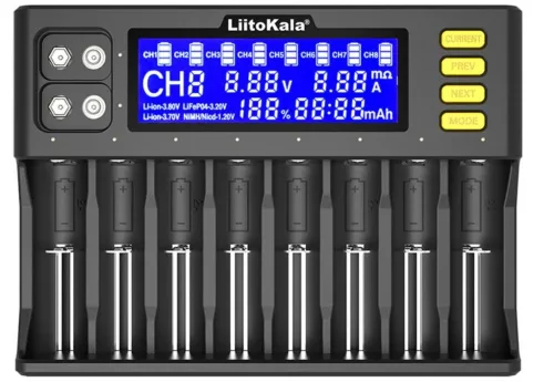 Nabíječka LiitoKala Lii-8S pro 8 baterií
