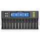 LiitoKala Lii-S12 12-slotová nabíječka baterií 18650 Pro baterie 20700 26650 21700 14500 10440 16340 1,2V 3,7V