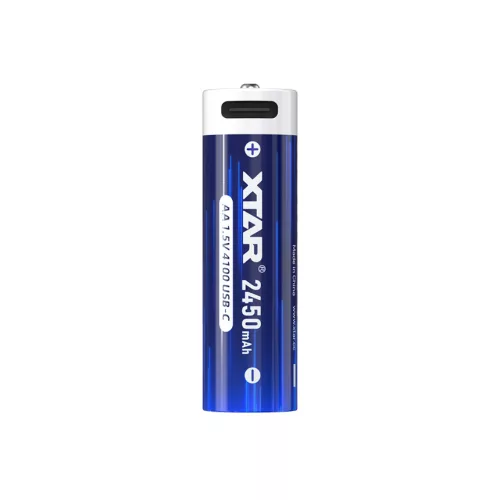 XTAR 4 ks AA 4100mWh/2450mAh USB-C dobíjecí lithium baterie