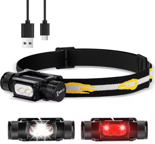 Sofirn H35R Výkonný svetlomet 2000 lumenov 3 biele LED diódy + 2 červené LED žiarovky