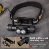 Dobíjateľná čelovka Sofirn D25LR, s bielou LED LH351D 5000K a červenou LED SST20 DR 660 nm, nabíjací port Micro USB
