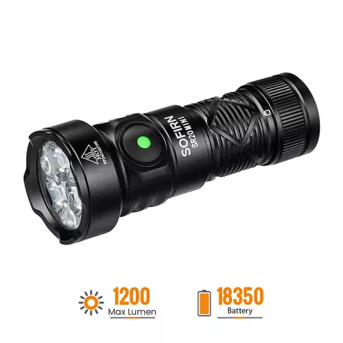 SOFIRN SR20MINI EDC svítilna, super jasná, 1200 lumenů, červené a bílé světlo