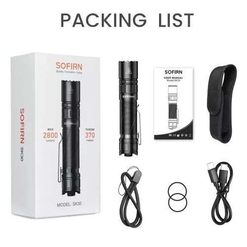 Sofirn SK30 3000 LM taktická svítilna