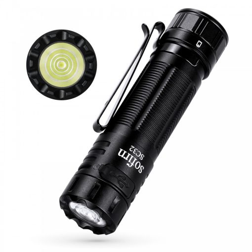Sofirn SC32 LED Flashlight 1900lm USB C Rechargeable 18650 Powerful Torch Portable EDC Light Dimmable Lantern With Tail Switch