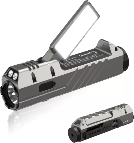 Wurkkos HD05 4v1 EDC svítilna – 3100 lm, 335 m, UV, červené světlo, otočné boční světlo