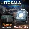 Mini pracovní světlo LiitoKala LF-986 LED+COB 500LM, nabíjení Type-C 5V1A, vestavěná baterie 1200mAh