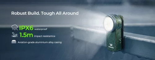  Wurkkos HD03 dobíjecí svítilna, EDC s klipem, 680 lumenů, modrá