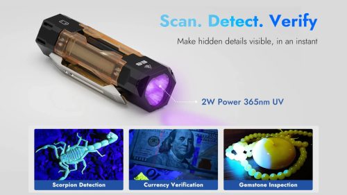 Wuben E8 kompaktní magnetická modulární EDC kempingová svítilna, 1300 lumenů