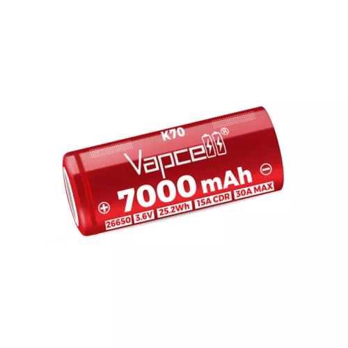 Vapcell K70 26650 7000 mAh dobíjecí li-ion baterie