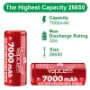 Vapcell K70 26650 7000 mAh dobíjecí li-ion baterie