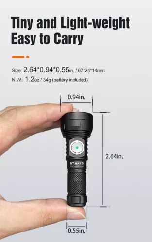 Lumintop GT NANO PRO 3.0 dobíjecí EDC svítilna na klíče – 1600 lumenů