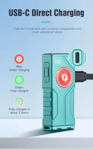 Lumintop F02 4v1 svítilna s 1000 lumeny, 365nm UV, RGB světlem a zeleným laserem